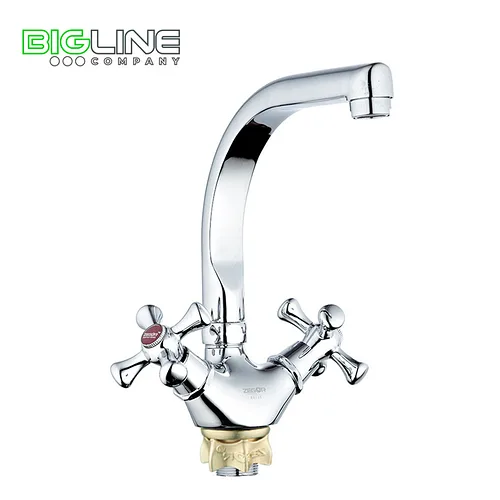 Смеситель для кухни  двуручный  ZEGOR DTZ4-D827
