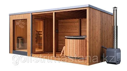 Модульная баня POLARSPA КОМПЛЕКС COMBO L6 с купелью