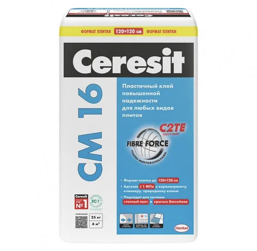 Клей для кафеля Ceresit СМ16, 25 кг