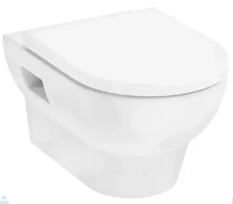 Унитаз подвесной с крышкой-сиденьем с микролифтом, белый Hansgrohe GladeLake S 60106450/60112450