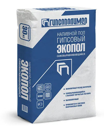 Пол наливной "Экопол" гипсополимер 30 кг