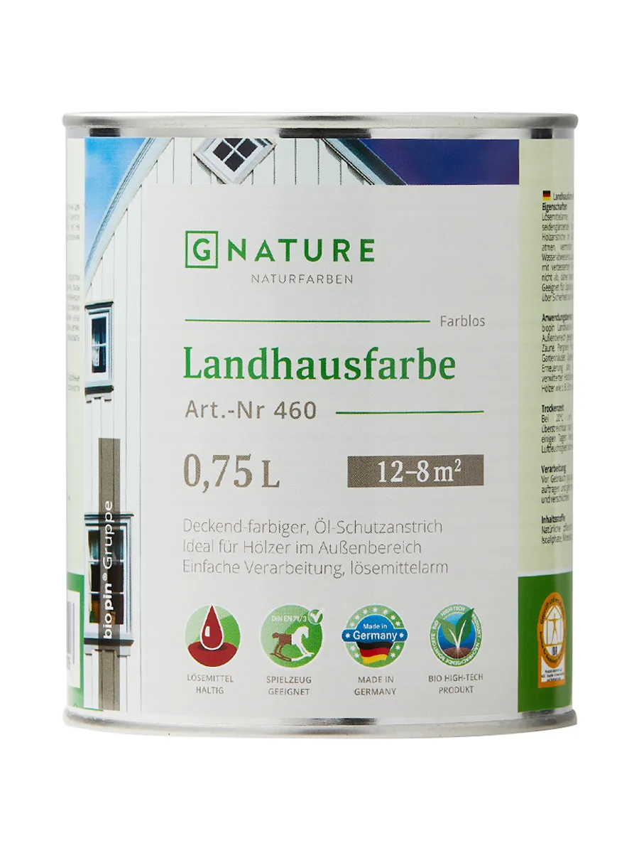 Укрывная краска, белая \461 Landhausfarbe Gnature, Германия