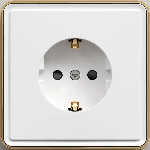 Розетка с/з, с/у, Белый, серия SAKURA, (TEKLED Electric)100/10