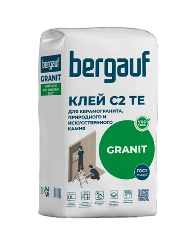 Bergauf Granit C2 TE клей для керамогранита и искусственного камня, 25кг.
