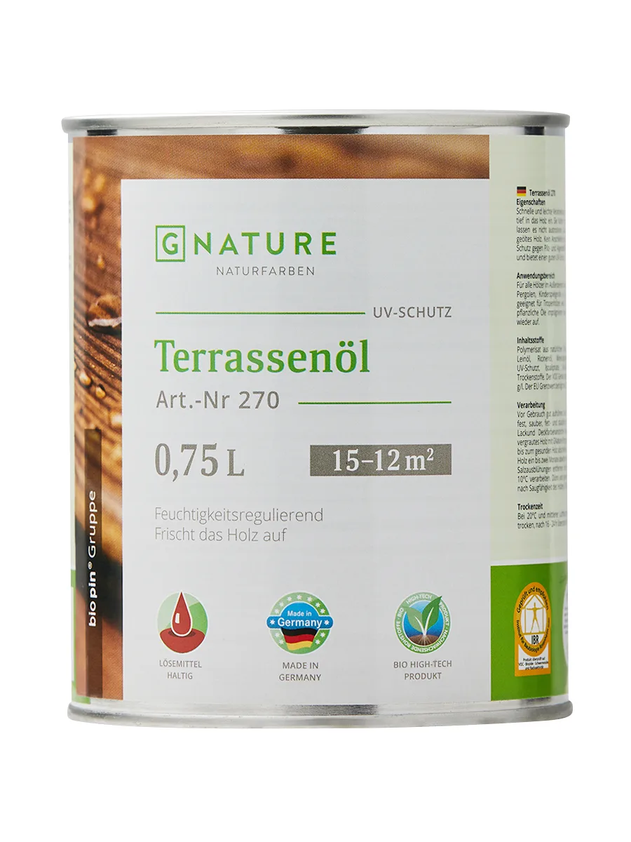 Масло для террас\270 Terrassenöl Gnature, Германия