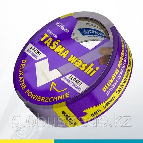 Малярная деликатная лента Blue Dolphin Washi, 29мм * 25м, Польша