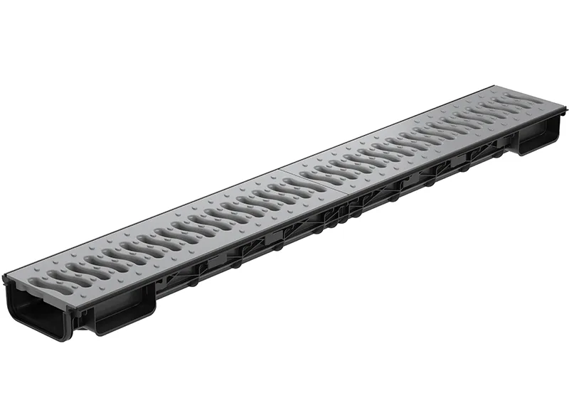 Лоток Ecoteck Lite 100h56 с решеткой пластиковой, кл. А15 (металлик)