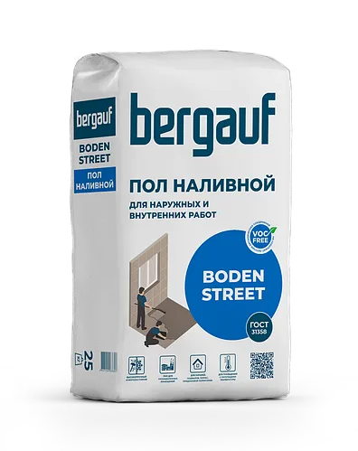BODEN STREET (БОДЕН СТРИТ), Наливной пол для наружных работ, 25 кг, Bergauf
