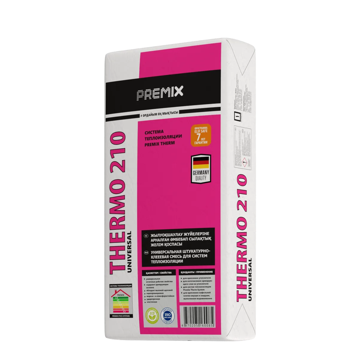 Premix Thermo 210 universal ШТУКАТУРНО-КЛЕЕВАЯ СМЕСЬ ДЛЯ ФАСАДОВ (25кг)