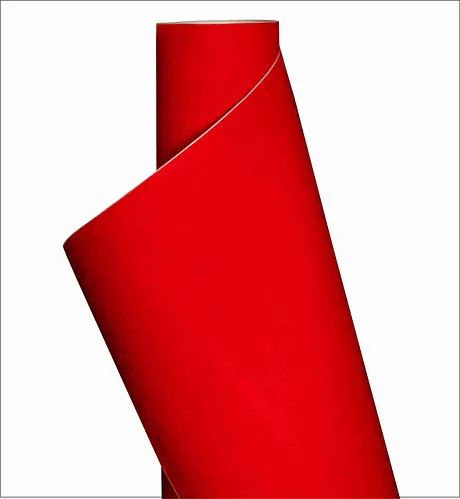Пленка цветная (вельвет красный) 1,35*15