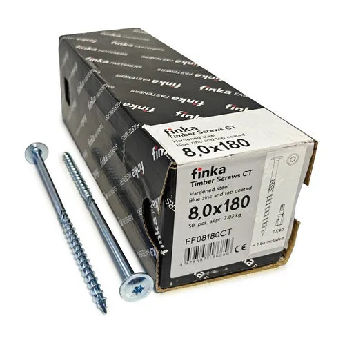 Шурупы (саморезы) конструкционные Finka Timber Screws CT 8,0x180 мм TX40 (50 шт)