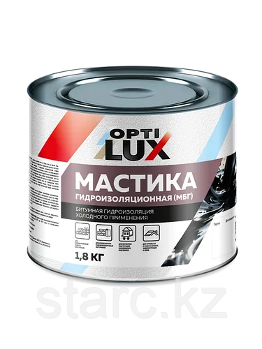 Мастика 1.8 кг битумная гидроизоляционная (МГБ) «OPTILUX»(ОПТИЛЮКС)