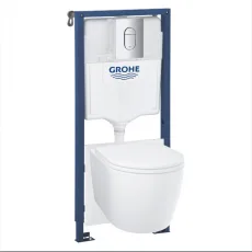 103849SH00 GROHE Rapid SL,5-1,Инсталляция с подвесным унитазом Bau ceramic,панель Arena Cosmopolitan