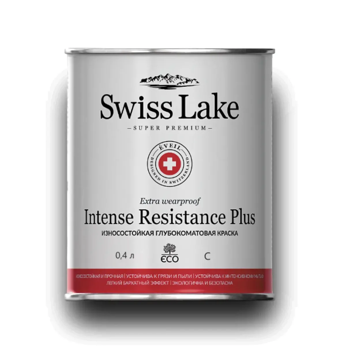 Глубокоматовая водно-дисперсионная краска Swiss Lake Intense Resistance Plus база C 0,4 л СН000023327-04