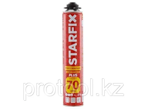 Пена монтажная профессиональная всесезонная STARFIX Foam Pro Plus 70 (890мл) (Выход пены до 70 литров)