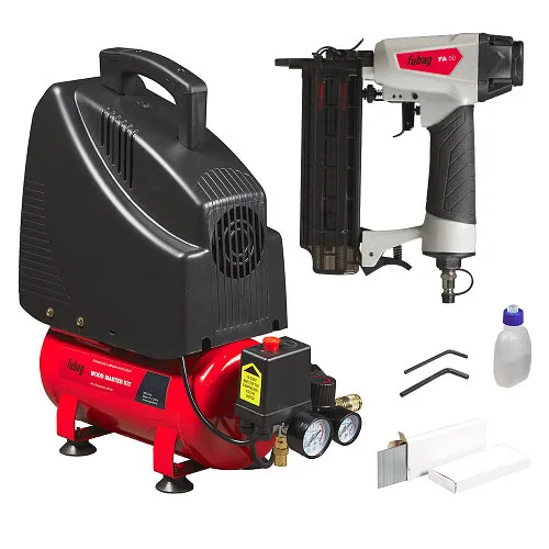 FUBAG Компрессорный набор Wood Master Kit безмасляный компрессор + 4 предмета