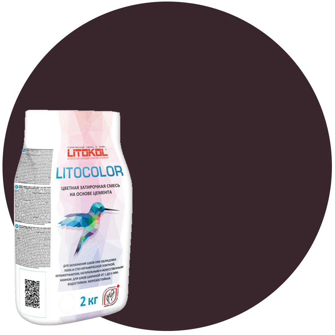 Litocolor Венге L.27 2 кг. Цементная затирка для шва 1-5 мм
