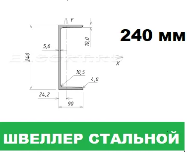 Швеллер стальной 24