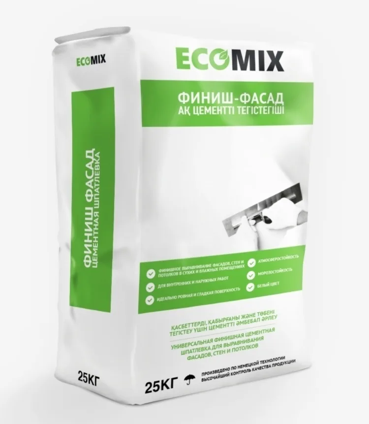 Шпатлевка EASYMIX (ECOMIX) Финиш Фасад белый цемент 25 кг