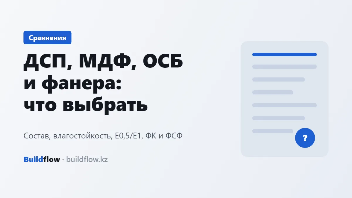 Стопки листов ДСП, МДФ, ОСБ и берёзовой фанеры с видимыми торцами