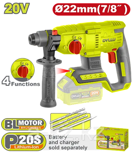Аккумуляторный Перфоратор 20V SDS-Plus (2Дж)
