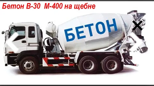 Бетон В-30 М-400 на щебне