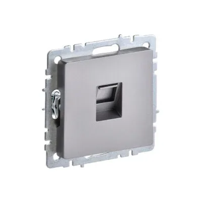 Роз. комп. RJ45 кат.5E б/рамки "BRITE" сталь (1/100)