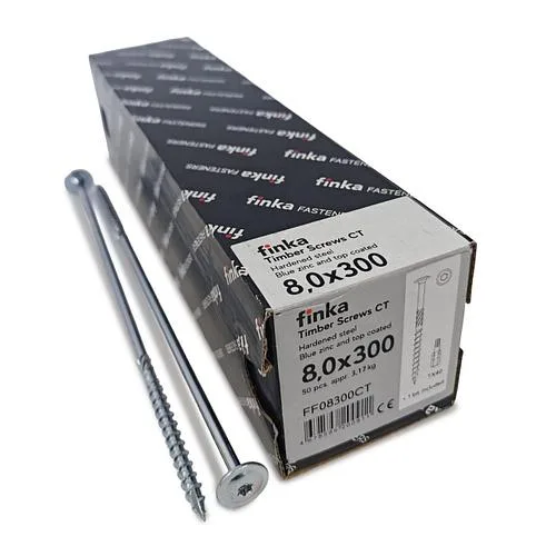 Шурупы (саморезы) конструкционные Finka Timber Screws CT 8,0x300 мм TX40 (50 шт)