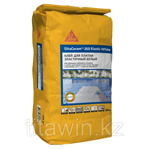 Клей для крупноформатной плитки SikaCeram Pro White 20 кг