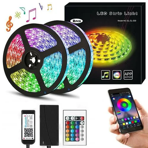 Декоративная светодиодная лента L-RGB-комплект, SMD 5050, 60 LED/м, 12 В, RGB, герметичная, 5 м