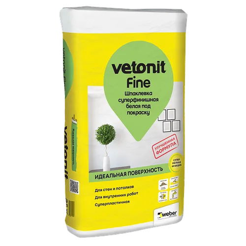 Шпаклевка суперфинишная полимерная Weber-Vetonit Fine 25 кг