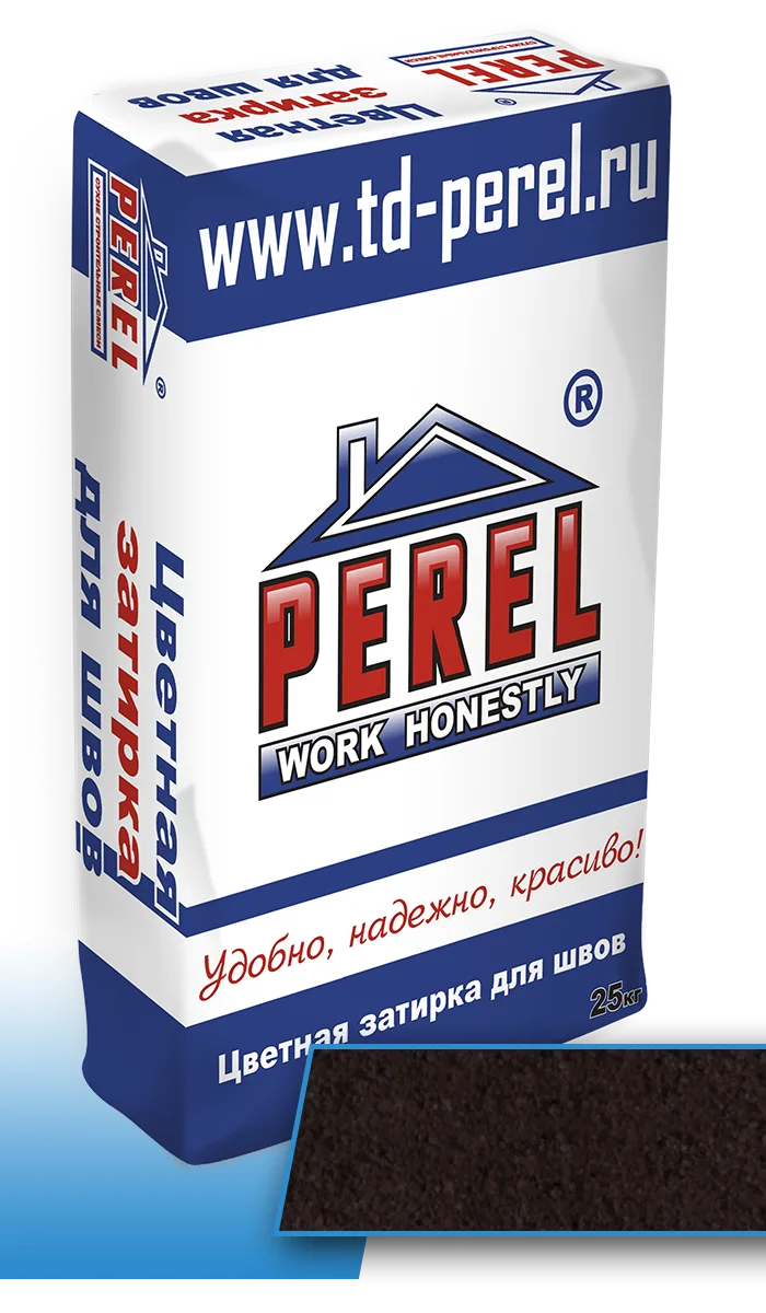Шоколадная цветная затирочная смесь Perel RL, 25 кг