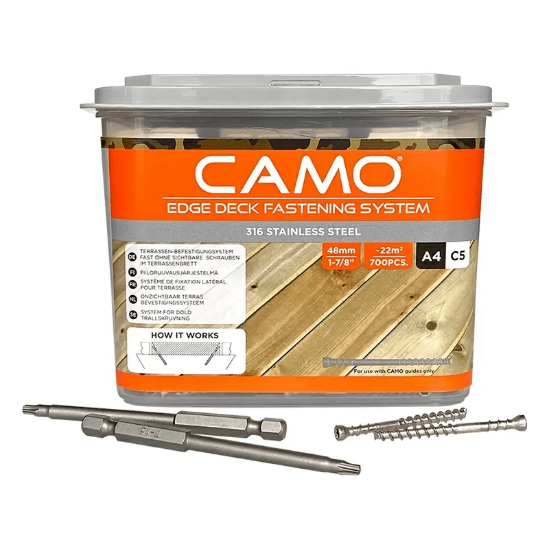 Саморезы CAMO A4 48 mm 700 шт. Для скрытого крепежа. Для террас и фасада.