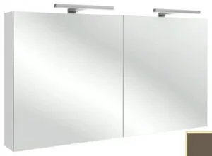4 варианта Зеркальный шкаф Jacob Delafon Rythmik 120 см, EB798RU-G80 цвет Светло- коричневый