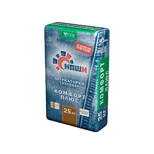 Штукатурка гипсовая Наши Комфорт Плюс, 25кг