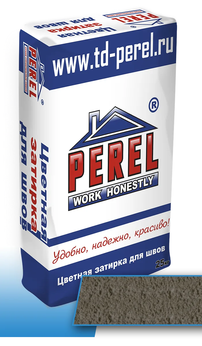 Серая цветная затирочная смесь Perel RL, 25 кг