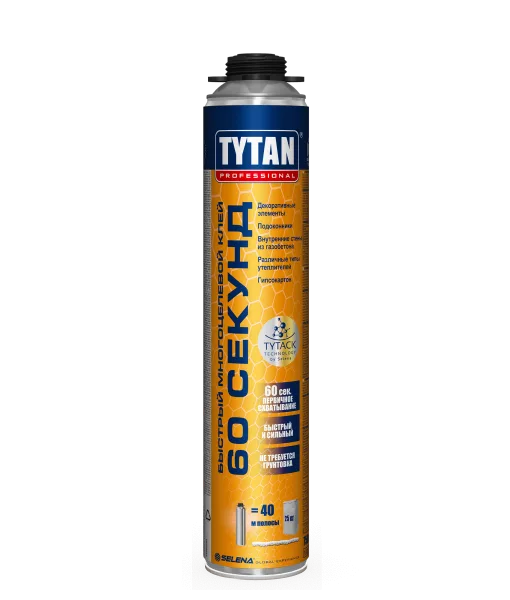 TYTAN пена-клей ПРОФ быстрый, универсальный, 60 сек, 750 мл