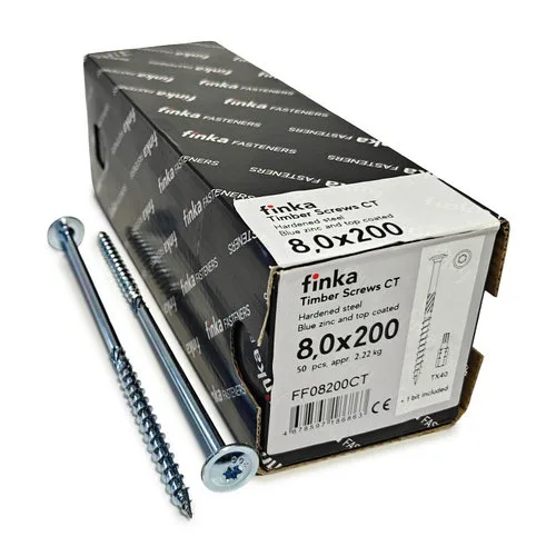 Шурупы (саморезы) конструкционные Finka Timber Screws CT 8,0x200 мм TX40 (50 шт)