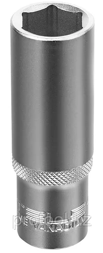 Головка торцевая удлиненная, 18 мм, 6-гранная, CrV, под квадрат 1/2"// Stels