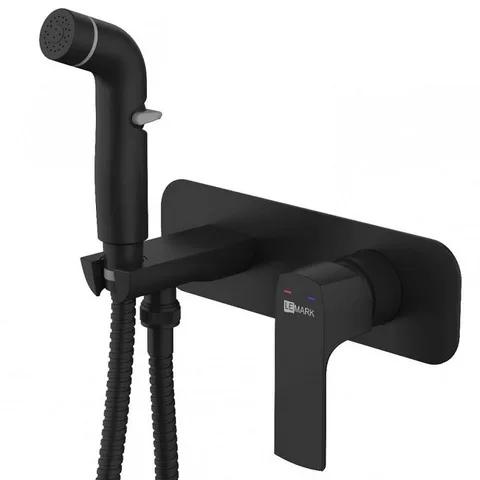 Смеситель с гигиеническим душем Lemark URSUS - LM7220BL