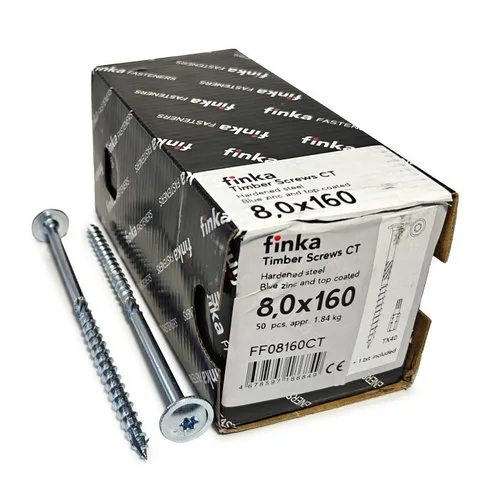 Шурупы (саморезы) конструкционные Finka Timber Screws CT 8,0x160 мм TX40 (50 шт)