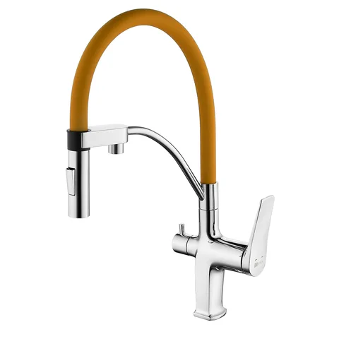 Смеситель для кухни с подключением к фильтру с питьевой водой, Lemark Comfort - LM3074C-Orange
