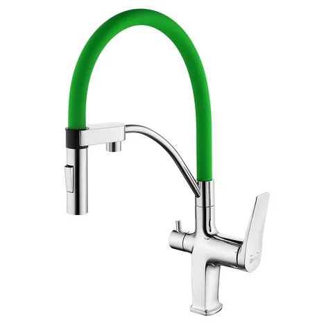 Смеситель для кухни с подключением к фильтру с питьевой водой, Lemark Comfort - LM3074C-Green