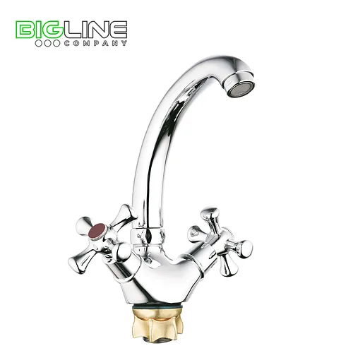 Смеситель для кухни  двуручный  ZEGOR DTZ4-C827