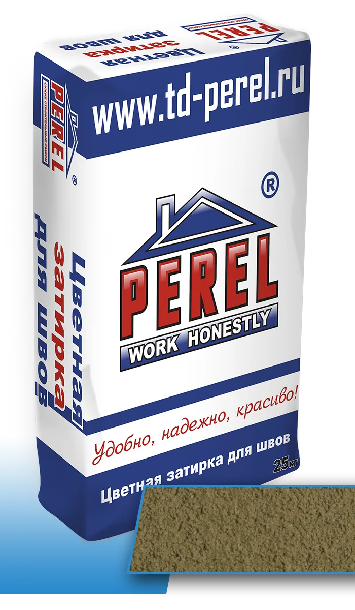 Горчичная цветная затирочная смесь Perel RL, 25 кг
