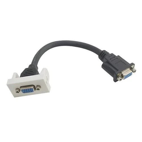 LET РОЗЕТКА VGA С ЛИЦЕВОЙ ПАНЕЛЬЮ 45Х22.5 ММ, СО ШНУРОМ 200 ММ