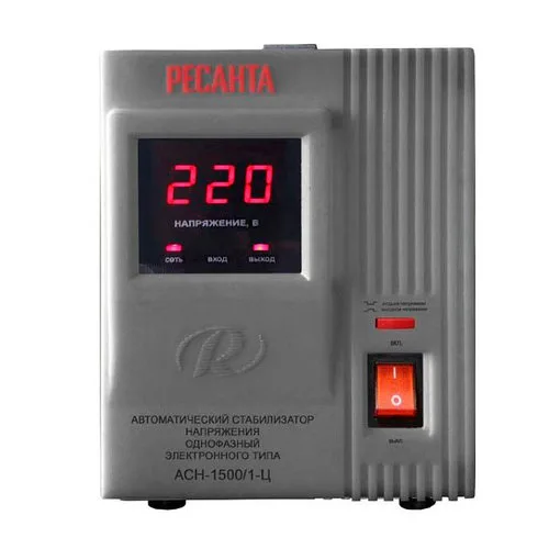 Стабилизатор напряжения РЕСАНТА ACH-1500/1-Ц  Однофазный, Релейный