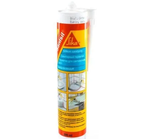 Санитарный силиконовый герметик Sanisil white 0,3L KAK
