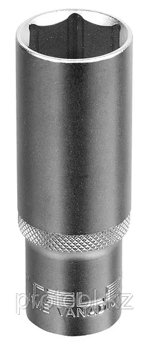 Головка торцевая удлиненная, 21 мм, 6-гранная, CrV, под квадрат 1/2"// Stels
