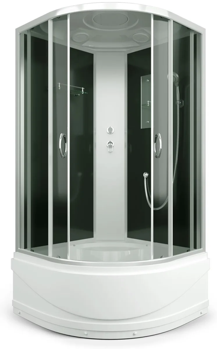 душевая кабина ER3510TP-C4 1000*1000*2150 высокий (СЕРЫЙ) поддон, тонированное стекло